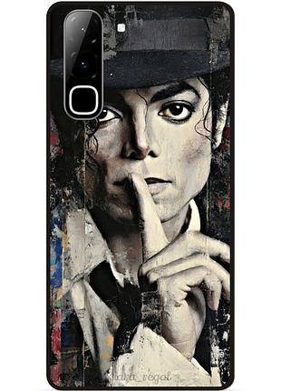 Силиконовый бампер чехол для infinix hot 70 (x6895) с рисунком michael jackson майкл джексон
