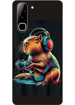 Силіконовий бампер чохол для infinix hot 70 (x6895) капибара