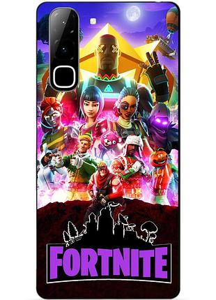Силиконовый бампер чехол для infinix hot 70 (x6895) с рисунком fortnite фортнайт