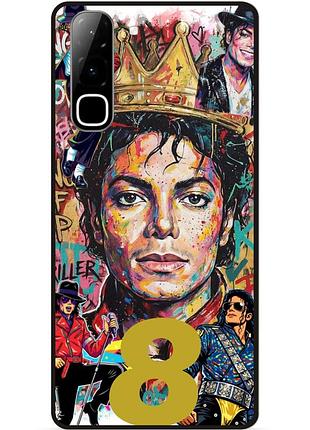 Силиконовый бампер чехол для infinix hot 70 (x6895) michael jackson майкл джексон