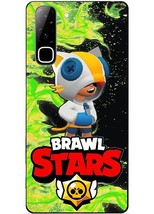 Чехол силиконовый бампер для infinix hot 70 (x6895) с героем бравл леон кот brawl