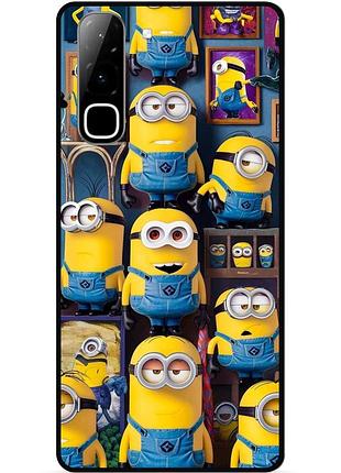 Силиконовый бампер чехол для infinix hot 70 (x6895) с картинкой миньоны minion