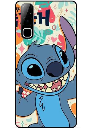 Силиконовый бампер чехол для infinix hot 70 (x6895) с рисунком stitch стич