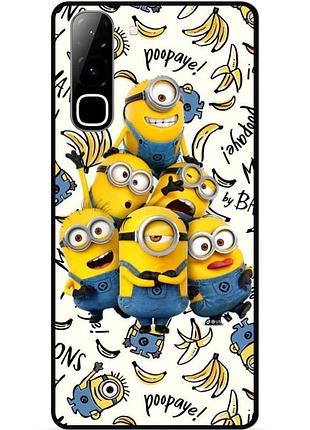 Силиконовый бампер чехол для infinix hot 70 (x6895) с рисунком minion миньоны