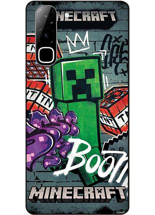 Силіконовий чохол бампер для infinix hot 70 (x6895) з малюнком майнкрафт minecraft