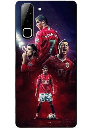 Силіконовий чохол бампер для infinix hot 70 (x6895) з малюнком ronaldo mu роналдо
