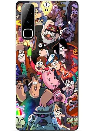Силиконовый бампер чехол для infinix hot 70 (x6895) с рисунком гравити фолз gravity falls