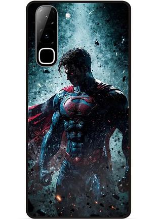 Чехол силиконовый бампер для infinix hot 70 (x6895) с рисунком супермен superman