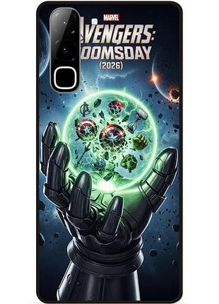 Силиконовый бампер чехол для infinix hot 70 (x6895) с рисунком doomsday доктор дум avengers