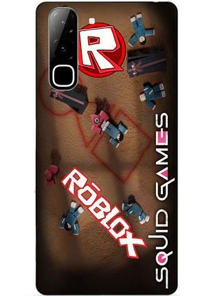 Силіконовий чохол бампер для infinix hot 70 (x6895) з малюнком roblox гра в кальмара роблокс