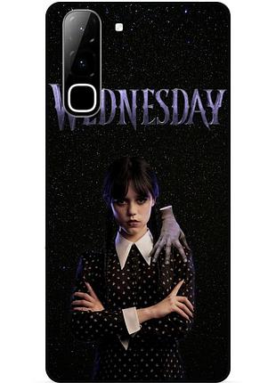 Чехол силиконовый бампер для infinix hot 70 (x6895) с рисунком wednesday уэнздей