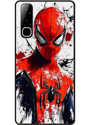 Силиконовый бампер чехол для infinix hot 70 (x6895) с рисунком человек паук spider man
