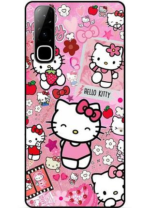 Силиконовый чехол бампер для infinix hot 70 (x6895) с рисунком hello kitty хелло китти