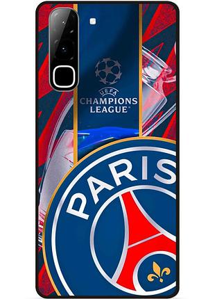 Чехол силиконовый бампер для infinix hot 70 (x6895) с рисунком псж psg