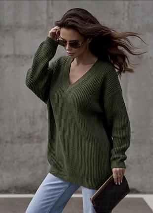 Boohoo новий в'язана сукня-светр в стилі оверсайз вільного крою олива хакі l-xl