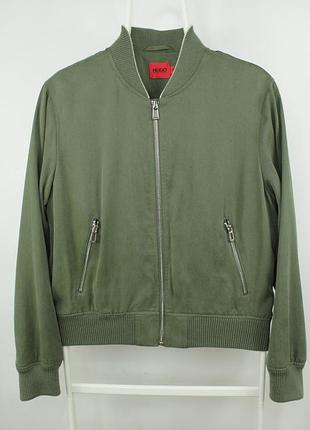 Премиальный брендовый бомбер куртка hugo boss agesa-1 lyocell bomber jacket