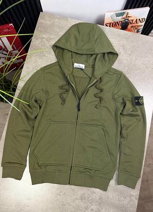 Зип-худи stone island | хаки | s-xxl