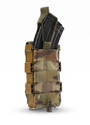 Подсумок одинарный с пластиковыми вставками warmor для магазина ак/ar. мультикам