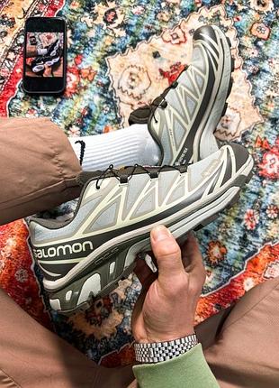 Мужские кроссовки salomon xt-6 soft ground beige grey gore-tex thermo / smb+ 🔗