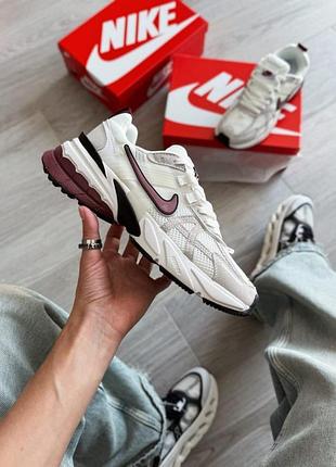 Женские кроссовки nike v2k run white burgundy / smb+ 🔗