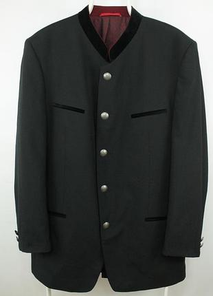 Традиционный шерстяной пиджак жакет lodenfrey traditional jacket janker tirol black wool blazer men's