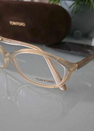 Винтажная овальная оправа tom ford tf 5070-satin aivori - беж слоновая кость - original - комплект outlet