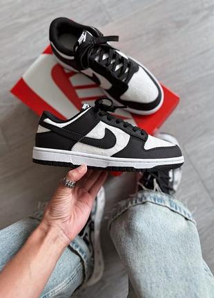 Женские кроссовки nike dunk low lace pack black white / smb+ 🔗