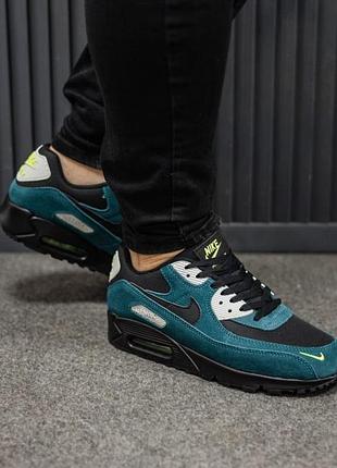 Мужские кроссовки nike air max 90 teal/black / smb+ 🔗