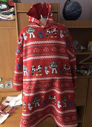 Меховушка, плюшева туника, кофта, худи, 2-3xl. disney.