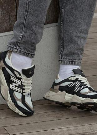 Мужские кроссовки new balance 9060 black grey beige / smb+ 🔗