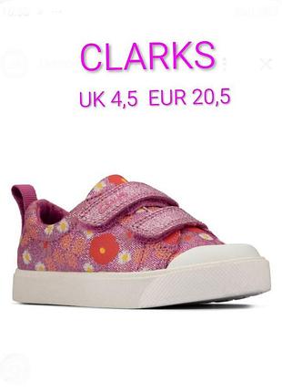 Стильні кросівки кеди  бренду clarks made in vietnam квітковий принт   uk  4,5   eur  20,5