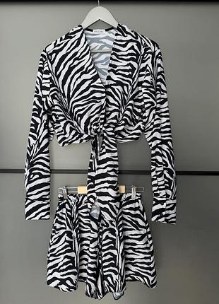 Костюм 19store (queenfluence) з прінтом зебри