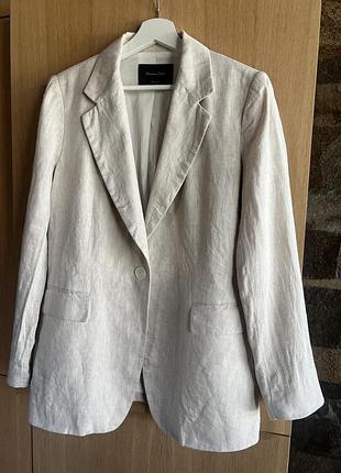 Лляний піджак massimo dutti