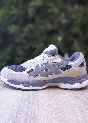 Кросівки   asics gel-nyc сірі з жовтим    розпродаж sale