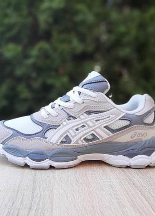 Кроссовки asics gel-nyc белые с серым распродаж sale