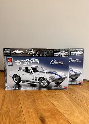 Конструктор машина hot wheels brick shop elite corvette jgr31