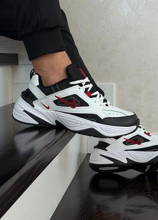 Р.41-46 кроссовки nike m2k tekno бело/черно/красные ks 12738