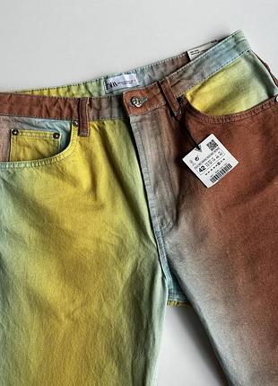 Джинси прямі градієнт zara  розмір - 42 l xl