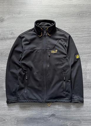 Чоловіча куртка софтшел jack wolfskin stormlock softshell чорна s