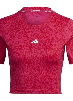 Рожевий спортивний кроп-топ adidas techfit m
