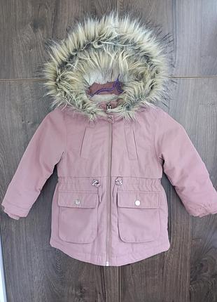 Парка h&m для дівчинки холодна осінь 2-3 роки, зріст 98-104см