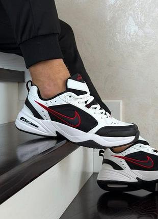 Р.41-46 кроссовки nike air monarch черно/бело/красный ks 12746