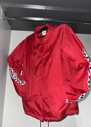Вітровка унісекс vans червона оверсайз розмір m