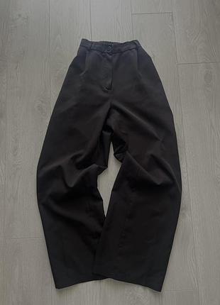 Класичні чорні брюки штани clasic black черные штаны прямые baggy flared широкие