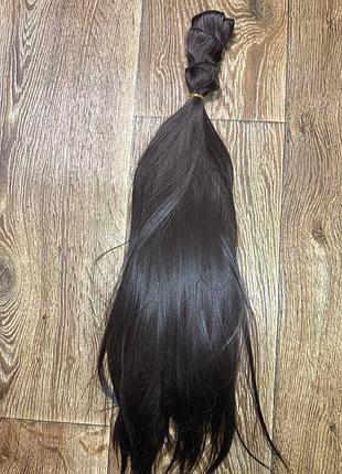 Трессы волосы искусственные на 6 прядей 160g. 60cm d1014 -4# шоколад