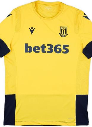 Футболка stoke city футбольная macron желтая мужская