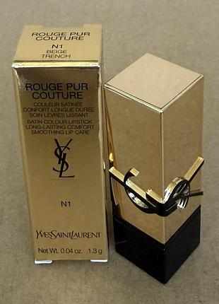 Yves saint laurent rouge pur couture n1 beige trench, помада для губ n1 beige trench