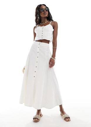 Юбка миди котоновая river island uk12/eu38 р.
