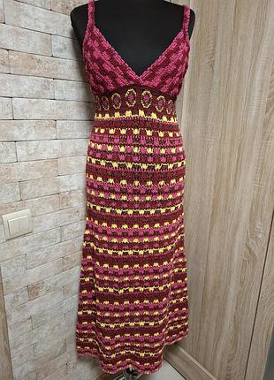 👗 плаття в'язане кроше з бавовни