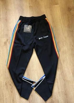 Штани класичні чоловічі palm angels,чорні,slim fit, бавовна/еластан, розмір l